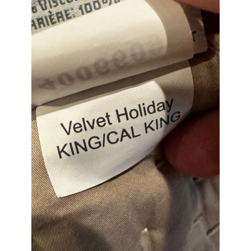 Restoration Hardware RH Holiday Velvet Quilt King Cal King Champagne Beige 3 Pc